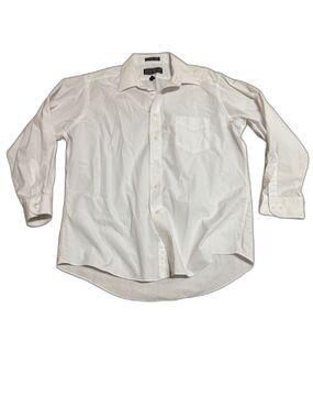 David Taylor White Men's Dress Shirt with Chest Pocket
